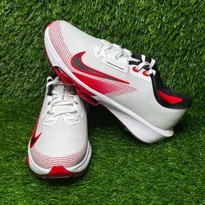 Size 8 - Mens Nike Air Zoom Infinity Tour 2 Wide Golf White Red - FD0218-101